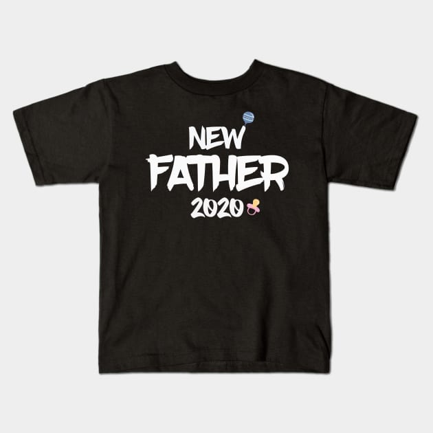 new father 2020 new dad Kids T-Shirt by tedd